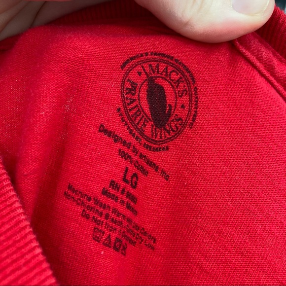 Mack’s Prairie Wings Red and Leopard Long Sleeve Tee Women’s Large - Picture 4 of 8
